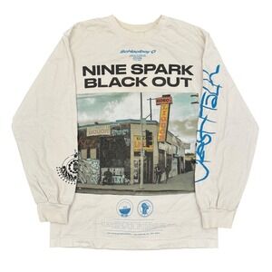 ScHoolboy Q Nine Spark Black Out Graphic Long Sleeve T Shirt Top Mens Small